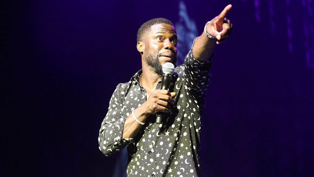 Comedian Kevin Hart performs on stage