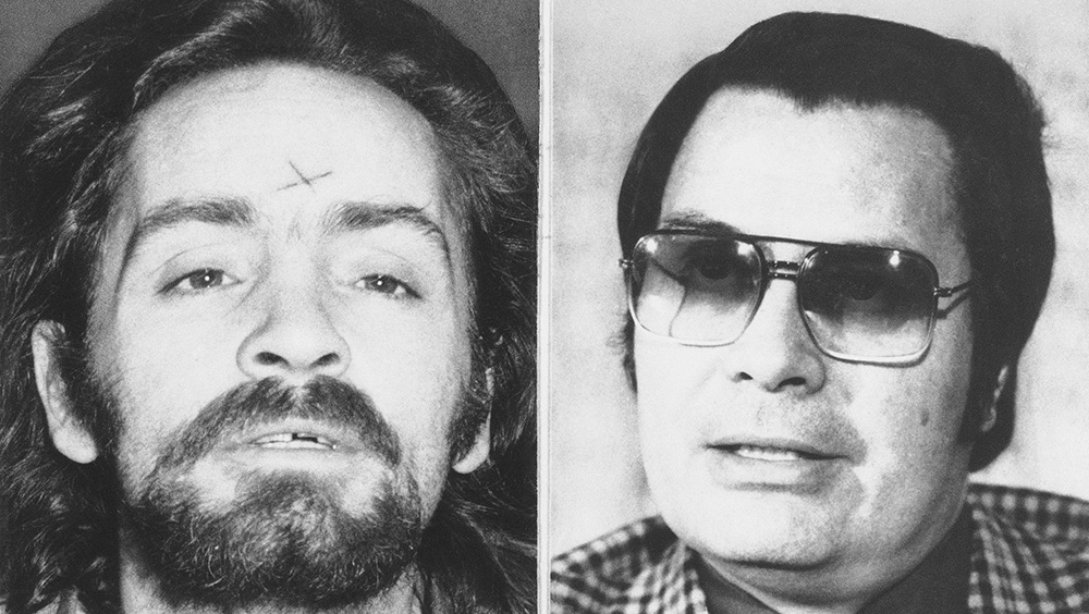 Charles Manson, leader of the Manson Family, left, and Jim Jones, leader of the Peoples Temple, right, are widely regarded as two of the most notorious cult leaders in history.