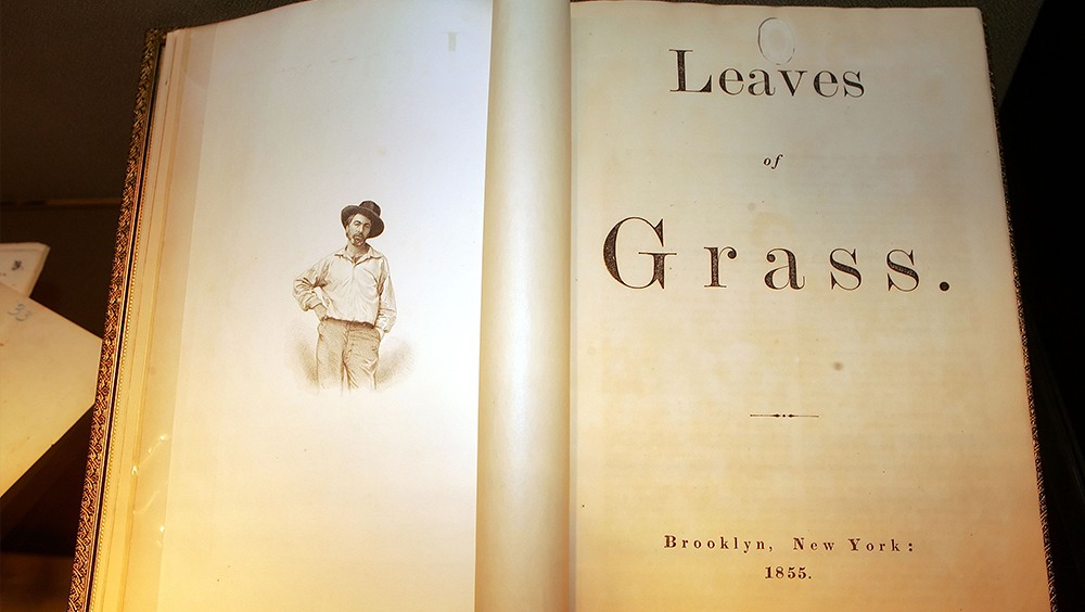 Walt Whitman's Leaves of Grass book of poetry