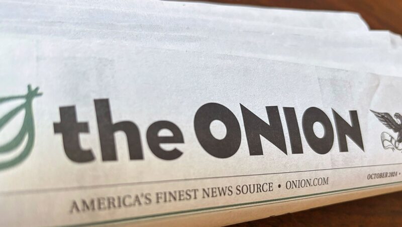 A copy of the satirical outlet The Onion is seen Thursday, Nov. 14, 2024, in Little Rock, Ark.